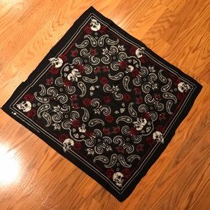 Skull and rose bandana
